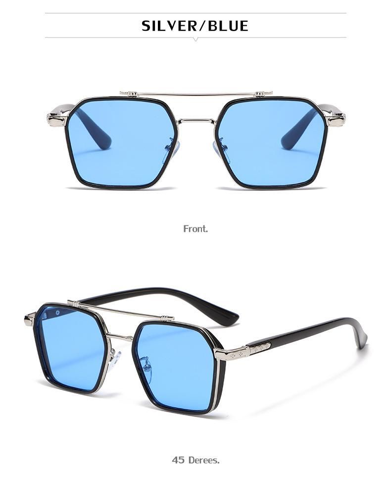 2022 Wholesale High Quality Glasses Polygon Metal Frame Sunglasses Fashion Classic UV400 Travel Sun Glasses