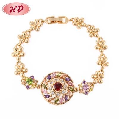 New Arrival Colorful 18K Gold Plated Imitation Jewelry Bracelet