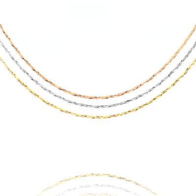 Popular Fashion Accessories Stainless Steel Necklace Twist Boston Chain for Beaded Jewelry and Layering Necklace Design