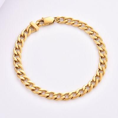 Fashion Street Style Hip Hop Chain Curb Bracelet with Strong Clasp for Men Women