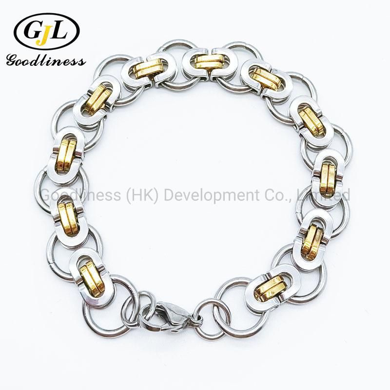 Stainless Steel Creative Personality Regal Gold Men′s Bracelet