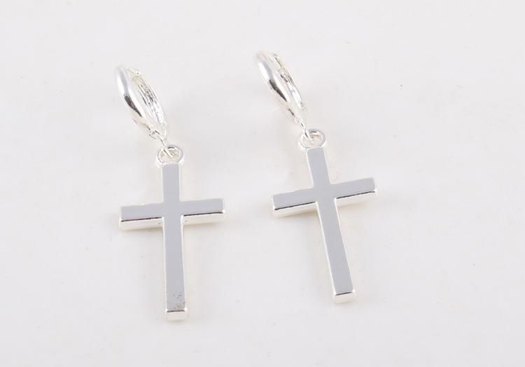 Fashion Jewelry Simple Alloy Ring Cross Earring for Gift