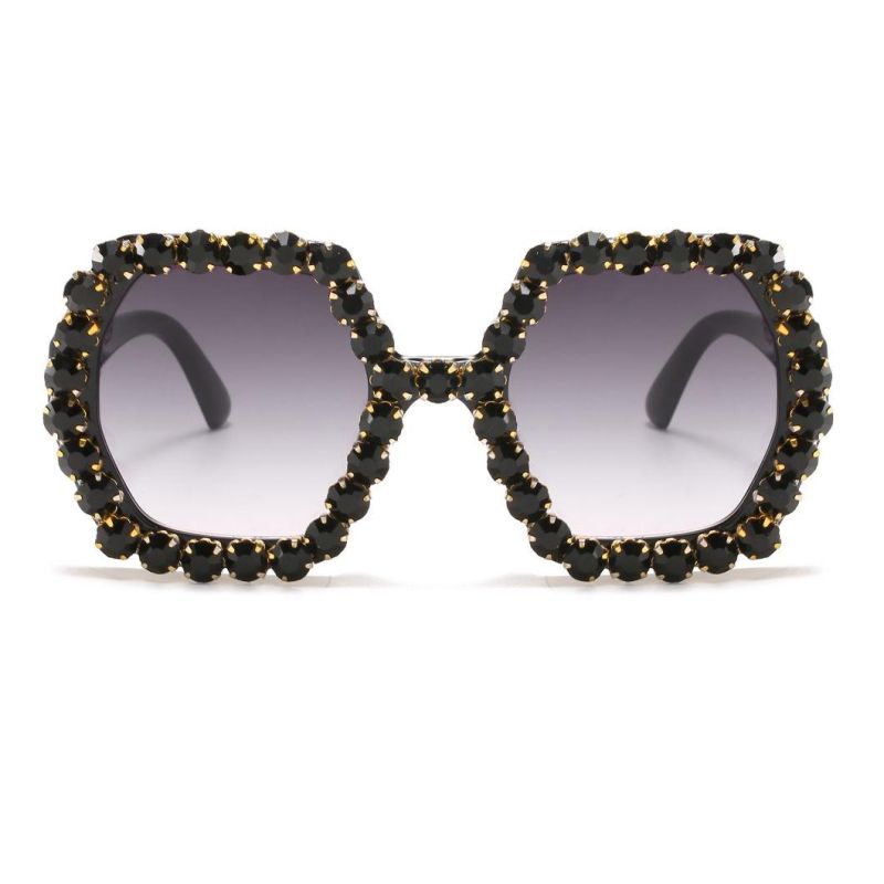 2020 Low MOQ Round Flower Fashion Sunglasses with Diamonds