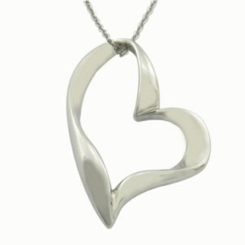 Silver Heart Women Hollow out Pendant