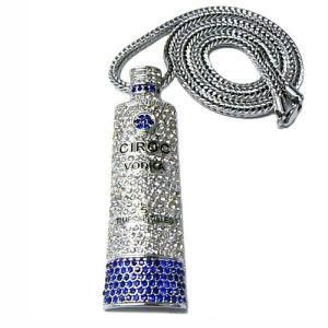 Iced out Ciroc Platinum Finish Pendant Necklace W-Nw630
