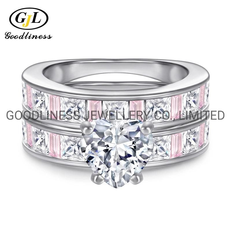 Hot Sale 925 Sterling Silver Women Wedding Jewelry CZ Rings