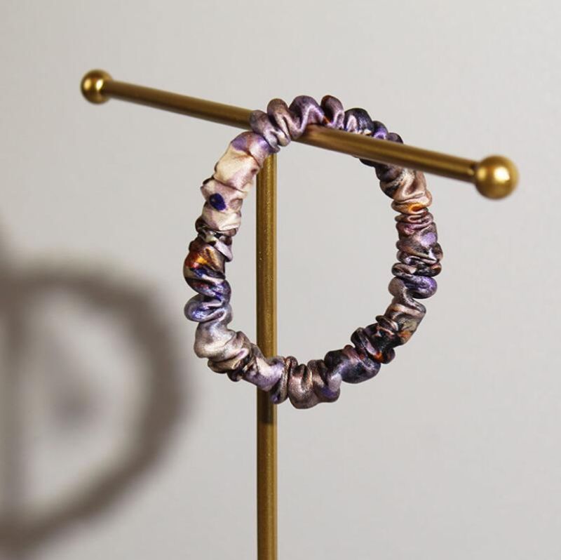 Custom Colour Silk Skinny Scrunchies