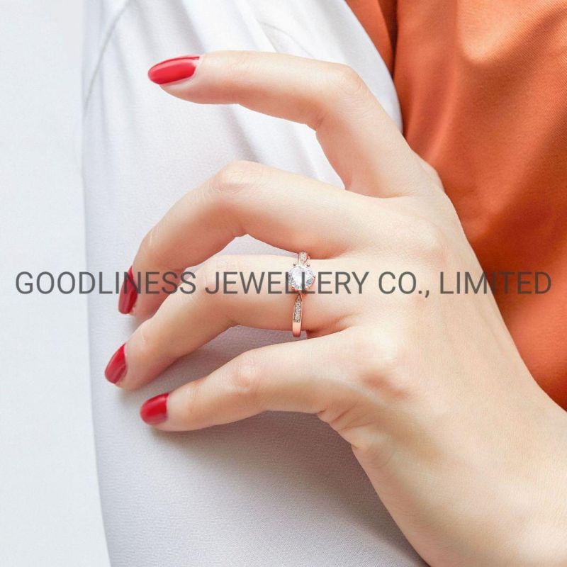 925 Sterling Silver Women CZ Simple Rings Jewelry