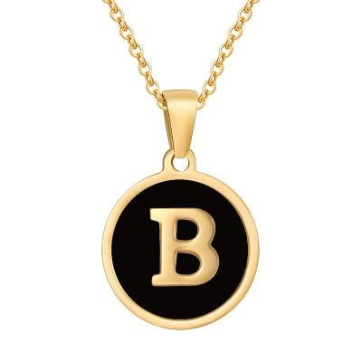 Manufacturer Custom Gold Filled Fashion Jewelry Wholesale High Quality Non Fade Stainless Steel Jewelry 18K Gold Plated Letter Necklace