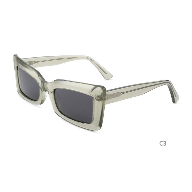 Us Style Rectangle Acetate Polarized Sunglass for Women Shade Sunglass