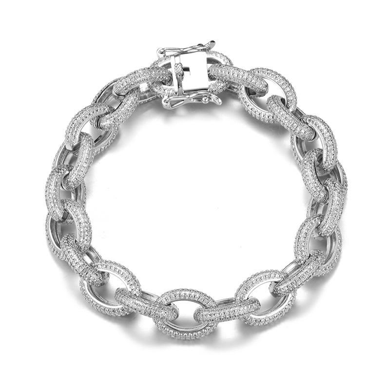 Personality Fashion Copper Unisex Adjustable Diamond Wristband Bracelet