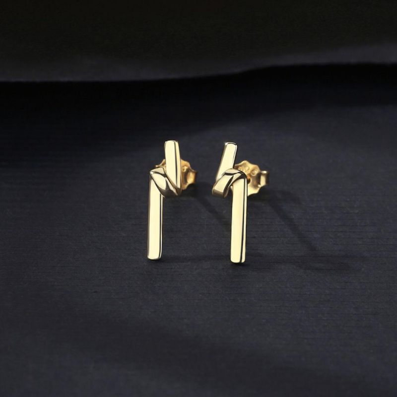 Chandelier Style 14K Real Gold Plated Fashionable Ear Stud