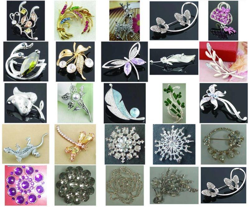 Wholesale Fashion Animal Shapes Rhinestone Crystal Decoration Pin Brooches