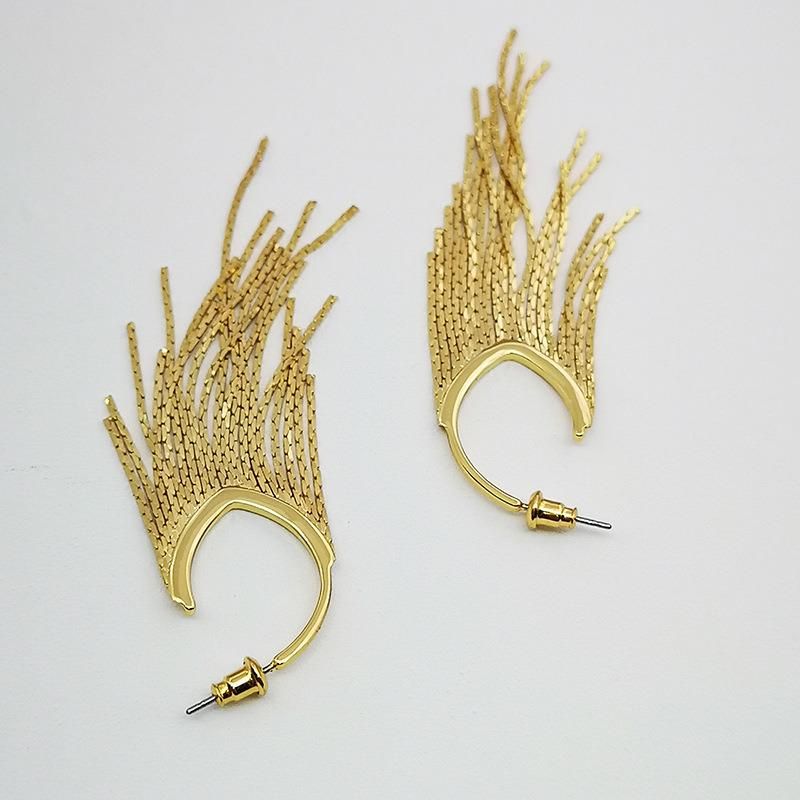 Wholesale Fashion Female Drop Earrings Tassel Water Drop Long Claw Chain Rhinestone Tassel Earrings Full Diamond Earring Jewelry