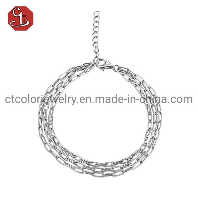 High Quality New Fashion Jewelry Prong Setting AAA CZ 925 Silver Bracelet