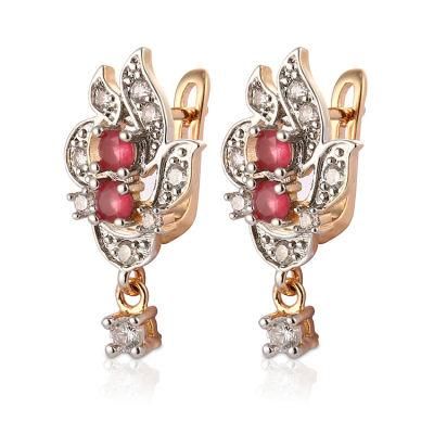 Costume Imitation Fashion Jewelry Women 14K 18K Gold Plated Huggie Hoop Earring with CZ Pearl