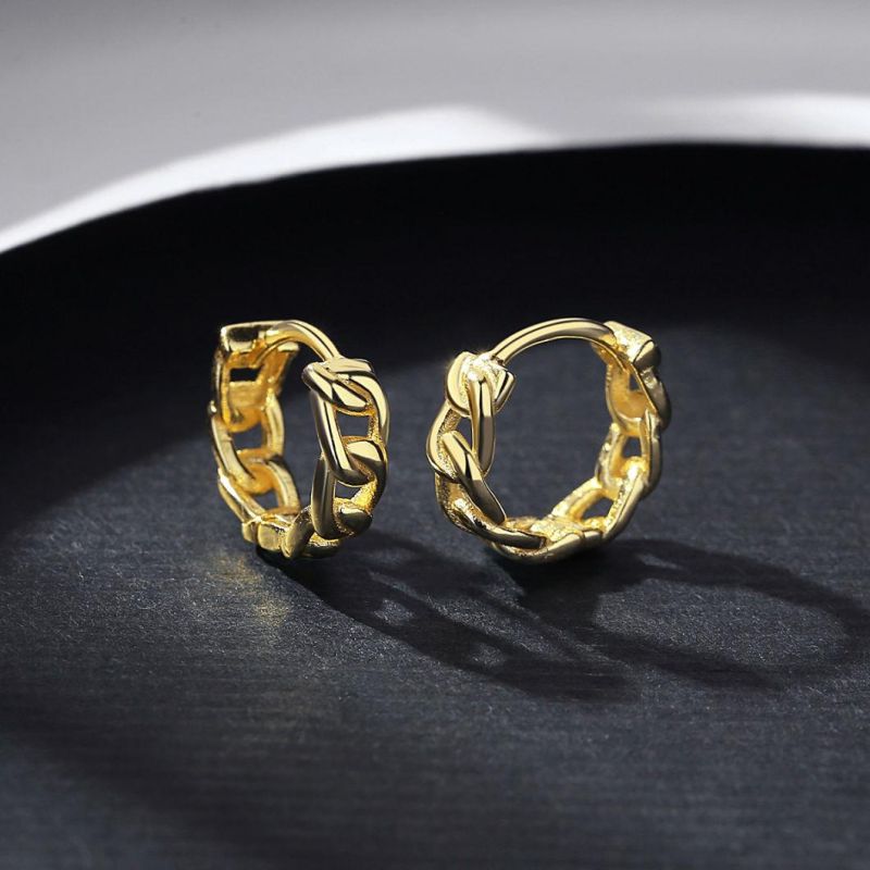 Flower Ear Stud with Gold Plate Alloy Hollow Earring