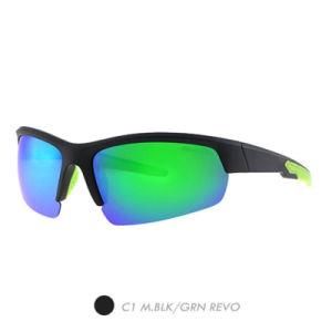 PC Polarized Sports Sunglasses, Plastic Half Frame Sp8002-01