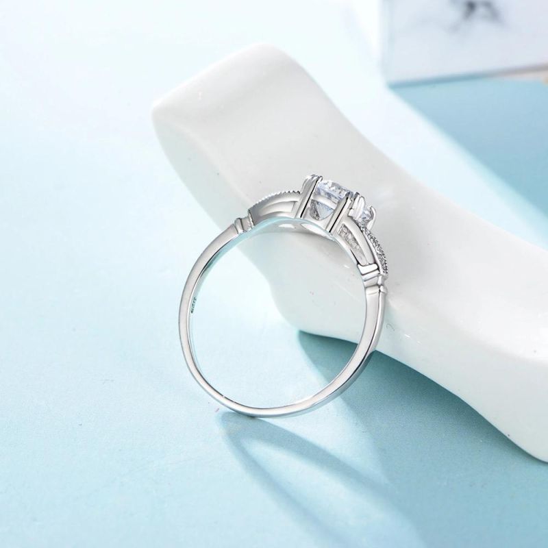 Women Jewelry 925 Sterling Silver Engagement Wedding Ring