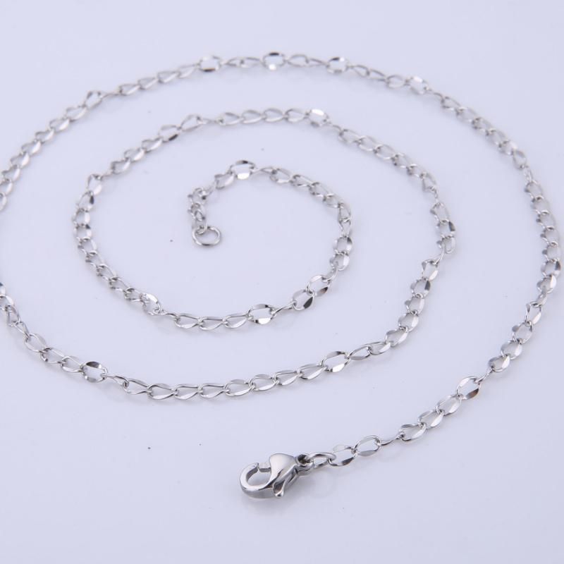 Fashion Custom Necklace Promotional Accessories Embossed Welded Link Chain Jewelry