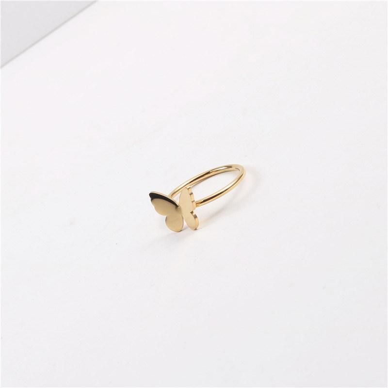 Fashion Butterfly Shape Nice Design Stainless Steel Ring Jewelry