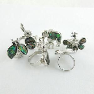 Shell Ring, Abalone Paua Seashell Ring, Fashion Abalone Jewelry Ring