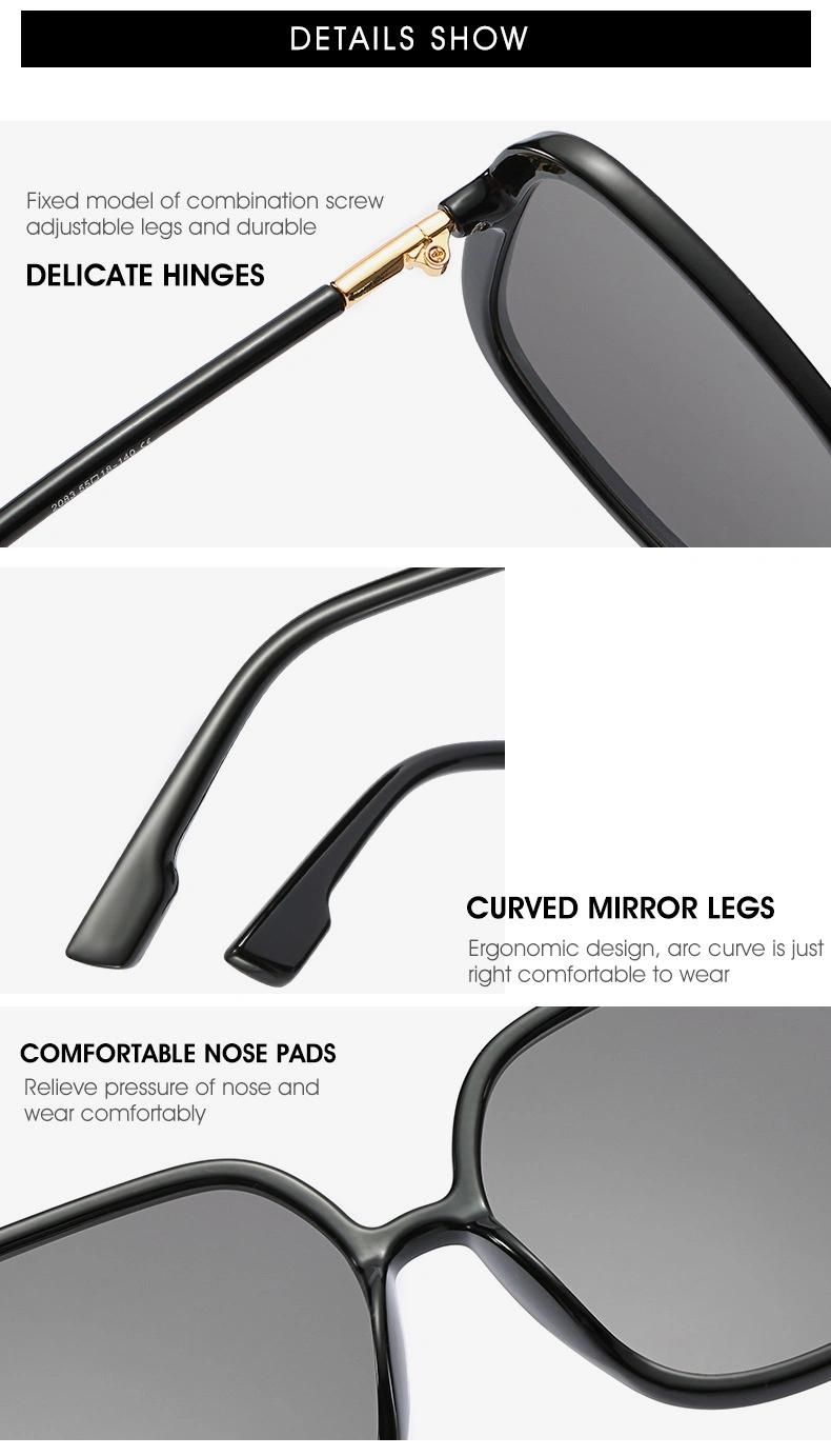 The New Square Large Frame Sunglasses with Colorful Gradient Color
