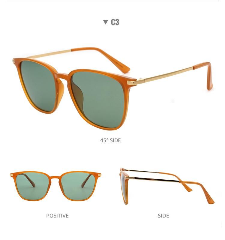 2022 Fashion Retro Vintage Buffs Square Frame Sunglasses Trendy Sunglasses for Unisex