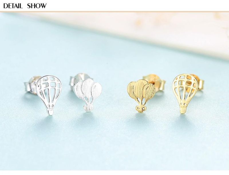Little Hot Air Balloon Ear Stud for Girls