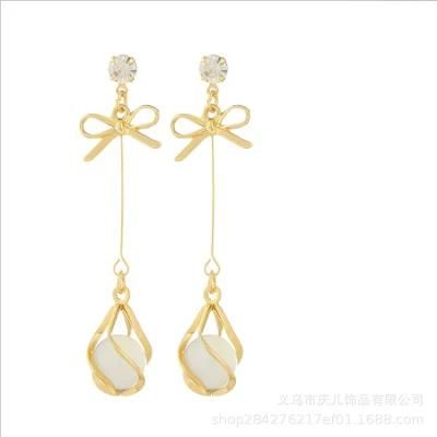 Fashion Women Long Retro Bow Earring