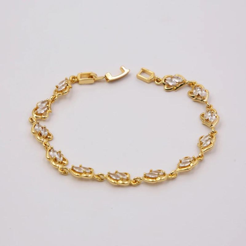 Fashion Chain Bracelets Jewelry 18K Gold Diamond Charms Bracelet