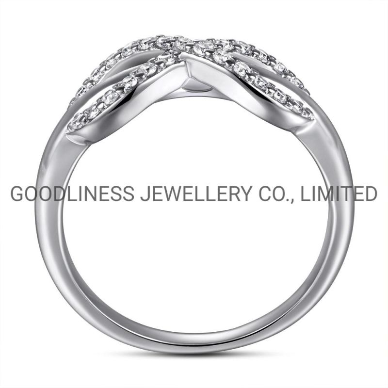 Infinity Vintage Wedding Engagement Eternity Moissanite Diamond Rings for Women