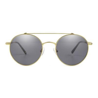 Hot Sale Fashion Men Retro Full-Frame Polarized Sunglasses Men High Quality Optical Vintage Round Metal Glasses Women