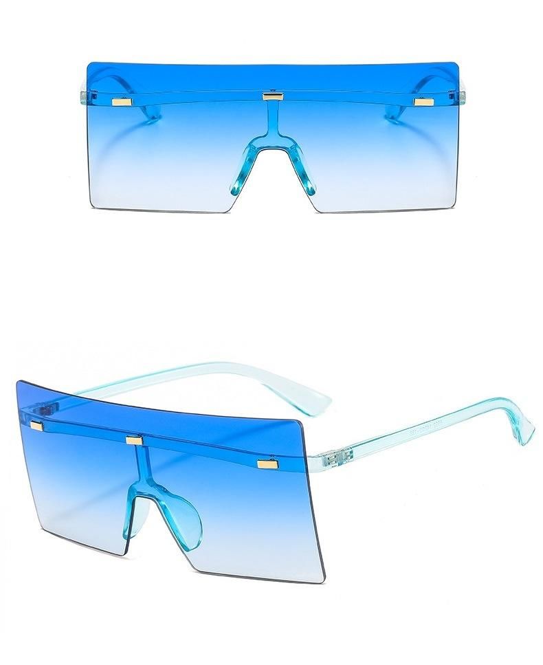 2020 Big Frame Square Women Fashion One-Piece Sunglasses