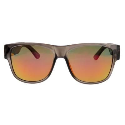 2017 Factory Directly Crystal Grey Sports Sunglasses with Orange Mirror