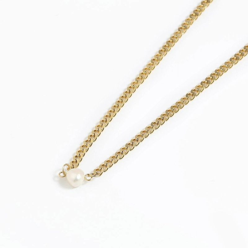 2022 New Arrivals Manufacturer Custom High Quality jewellery 18K/14K Gold Jewelry Wholesale Peal Necklace