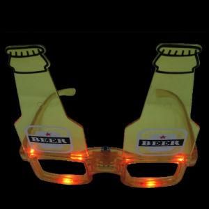 Carnival Promotional Gifts Beer Shape LED Flashing Fashion Sunglasses (QY-LS100B)