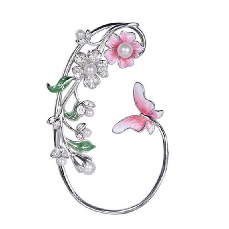 925 Silver Party Luxury Single Clip Earring with Rhodium Plating