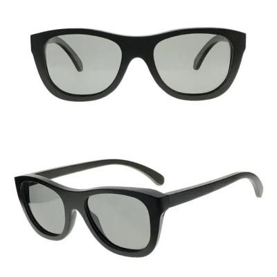 Black Wooden Sunglasses with Polarized Lenses