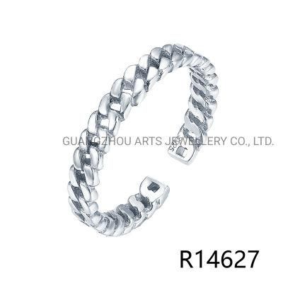 Wholesale Simple Patten Chains 925 Sterling Silver Vintage Ring