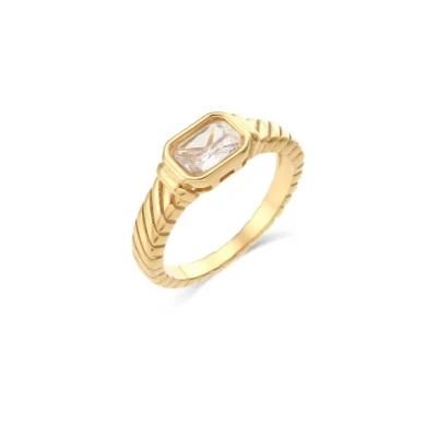 2022 New Arrival Hot Popular Rings Fashion Jewelry Women, Wholesale Stainless Steel 18K Gold Plated Rings Jewelry Diamond Zircon Ring