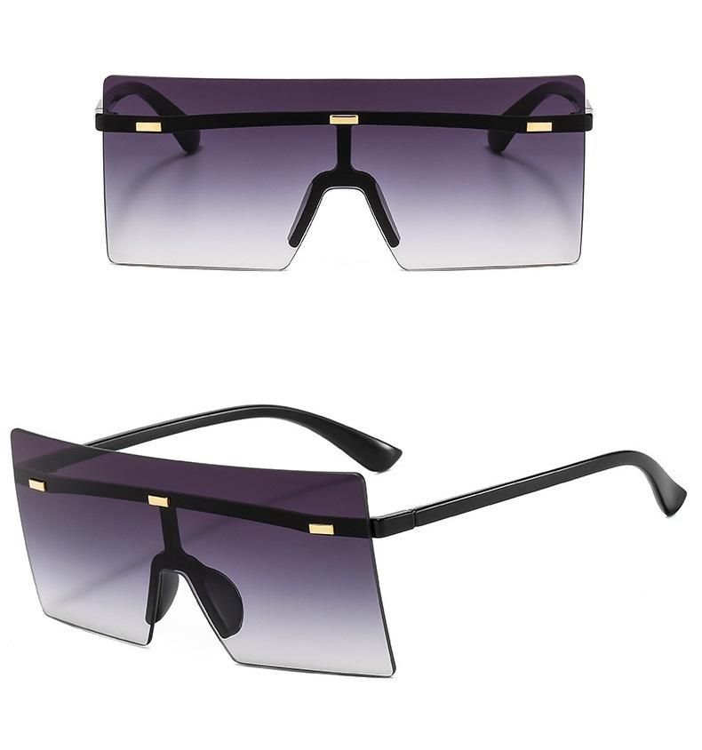 2020 Big Frame Square Women Fashion One-Piece Sunglasses