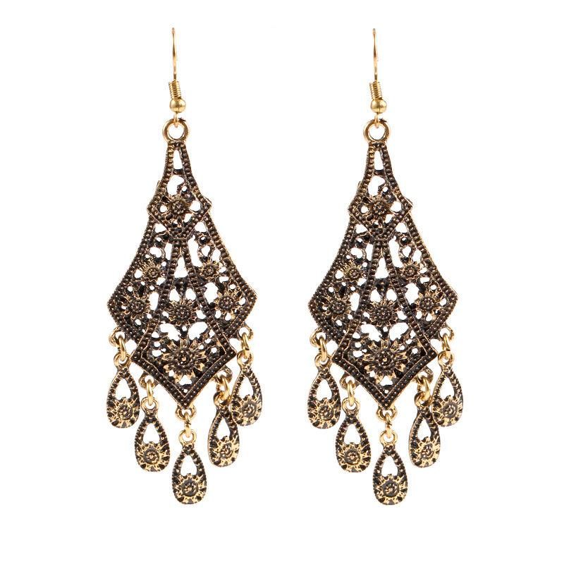 2019 Best Selleing Newest Design Alloy Earrings with Gemstone Jewelry