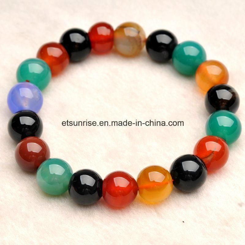 Semi Precious Stone Fashion Crystal Agate Bracelet Bangles Jewelry