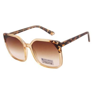 2022 Latest Oversized Square Ladies CE UV400 Polarized Shades Gradient Plastic Fashion Women Sunglasses