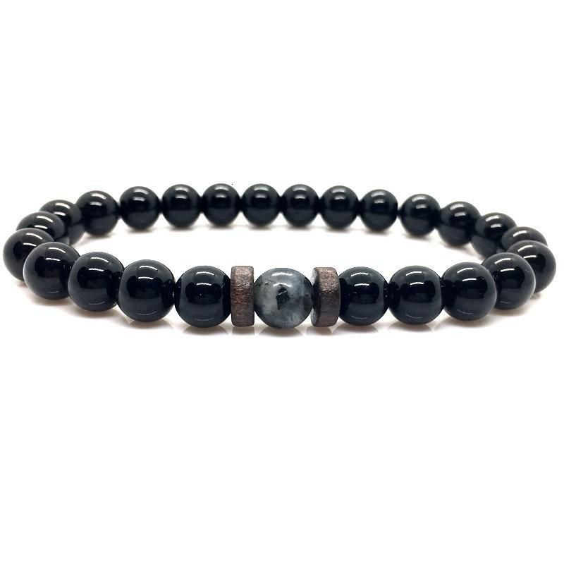 Promotion Gift Men Natural Bead Lava Stone Bracelets Fashion Jewelry