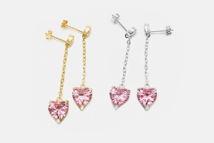 Temperament Earrings Female Gold-Plated Earrings Wholesale Heart-Shaped Earrings