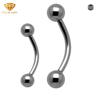 Fashion Jewelry Body Piercings Banana Stainless Steel Jewelry G23 Titanium Piercing Jewelry Tp1903