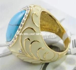 2011 Rhinestone Goshawk Head Rings, Jewellery Allowy Flower Ring
