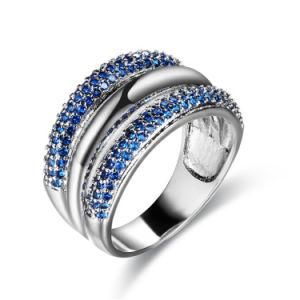 Newest Gorgeous Fashion Royal Costume Jewellery Pave CZ Stone Ring